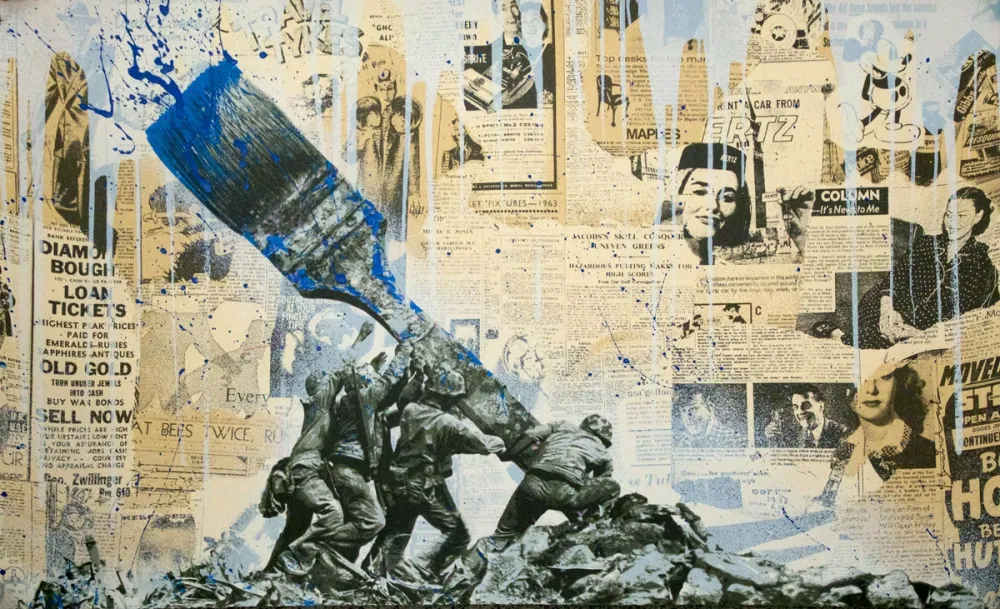 Zeefdruk Mr Brainwash - Untitled