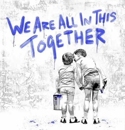 Zeefdruk Mr Brainwash - We Are All In This Together 