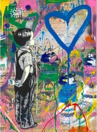 Zeefdruk Mr Brainwash - With All My Love, 2019 
