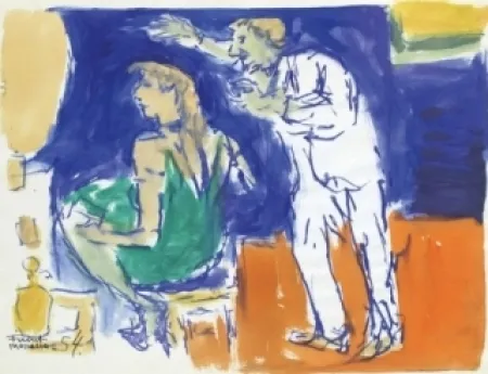 Geen Techniek Mualla - Femme en vert chez le coiffeur