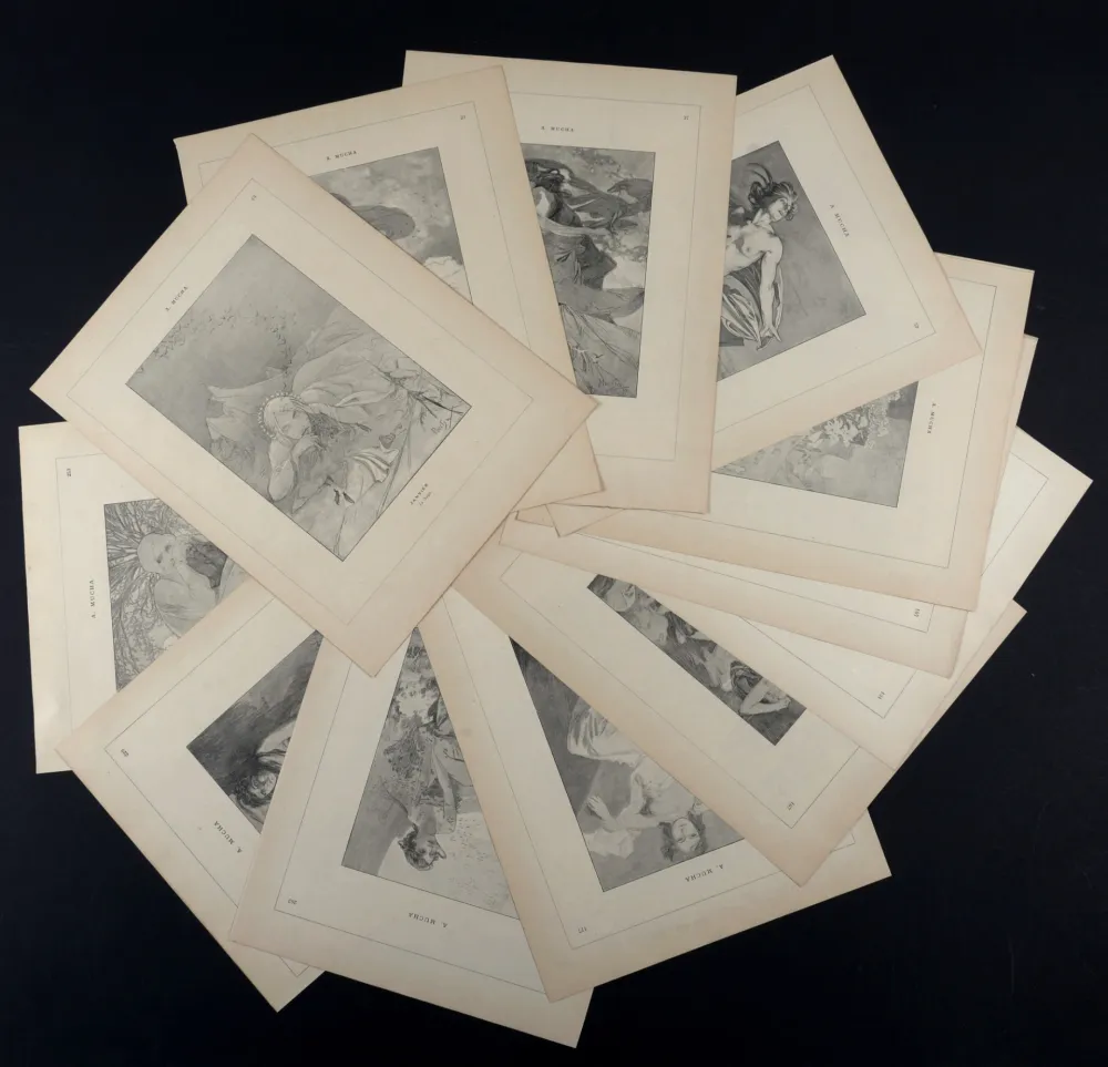 Lithografie Mucha - 12 Mois