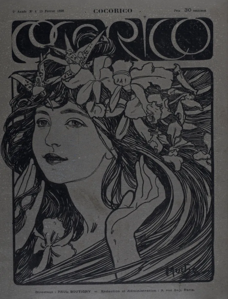 Lithografie Mucha - Cocorico, 1899