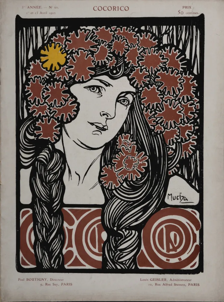 Lithografie Mucha - Cocorico, 1902 -  Scarce edition!