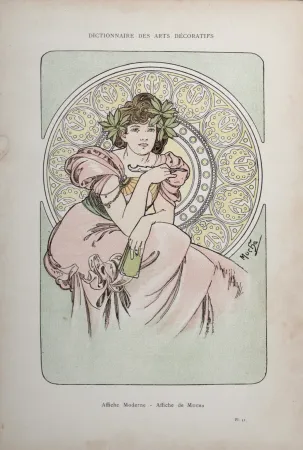 Lithografie Mucha - Dictionnaire des Arts Décoratifs, 1902