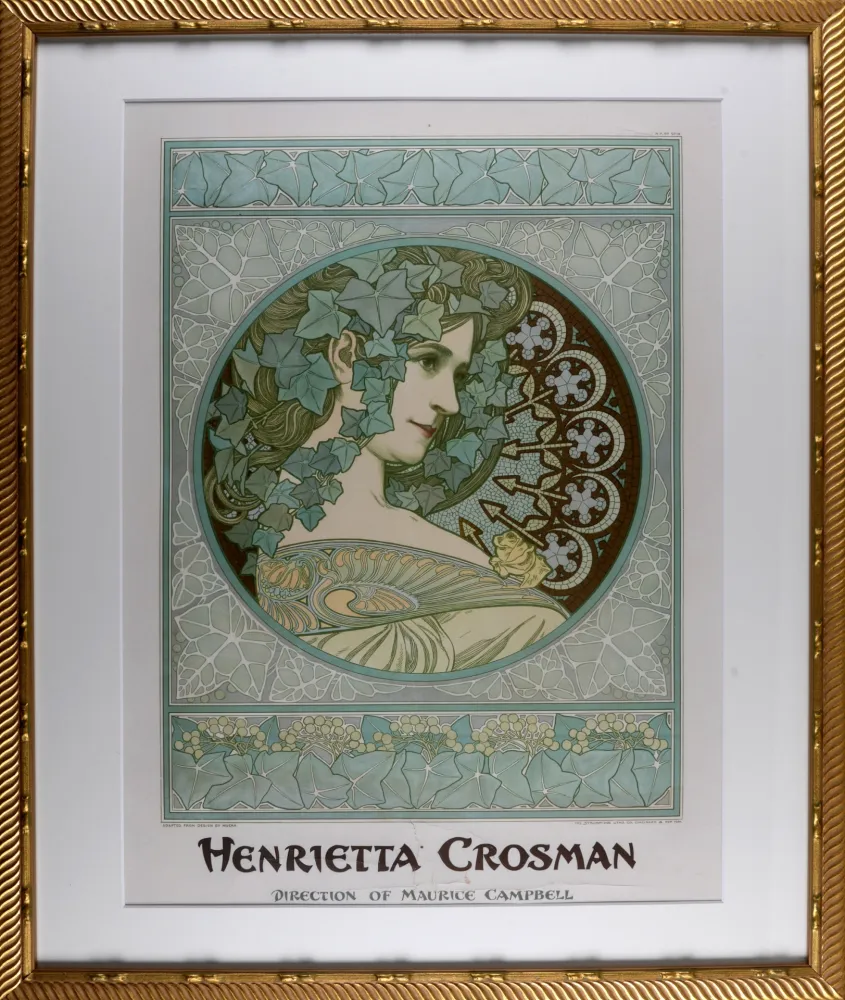 Lithografie Mucha - Henrietta Crosman, circa 1908 - Framed