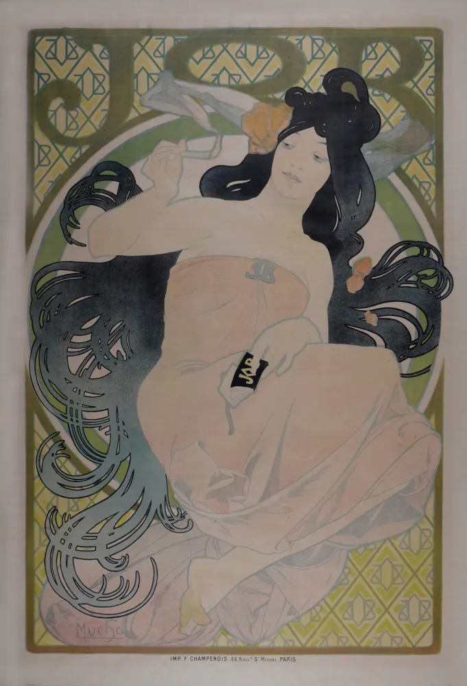 Lithografie Mucha - Job, 1898 - Very large!