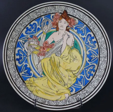 Keramiek Mucha - L' Automne 