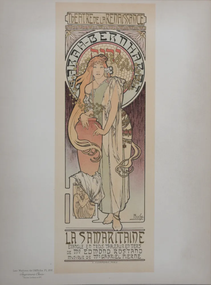 Lithografie Mucha - La Samaritaine (Sarah Bernhardt), Les Maitres de L’Affiche, 1899