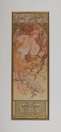 Lithografie Mucha - Le Printemps