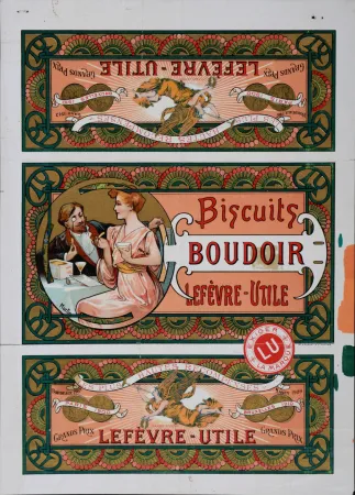 Lithografie Mucha - Lefèvre-Utile, Biscuits Boudoirs, c. 1900