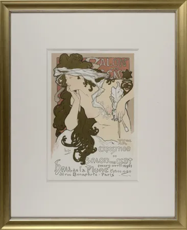 Lithografie Mucha - Les Maîtres de l'Affiche : Salon des Cent, 1897 (FRAMED)