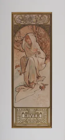 Lithografie Mucha - L'hiver