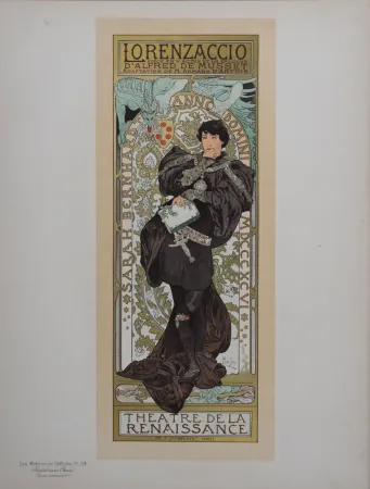 Lithografie Mucha - Lorenzaccio, Les Maitres de L’Affiche, 1898