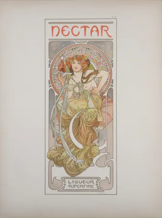 Lithografie Mucha - Nectar, 1902