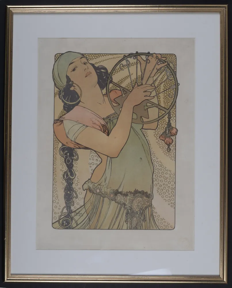 Lithografie Mucha - Salome, C. 1897 - Framed