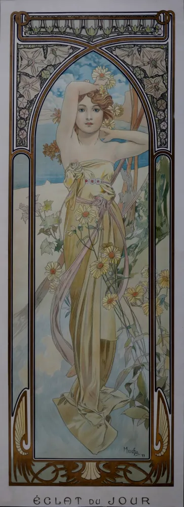 Lithografie Mucha - Times of the Day : Eclat du jour, 1899