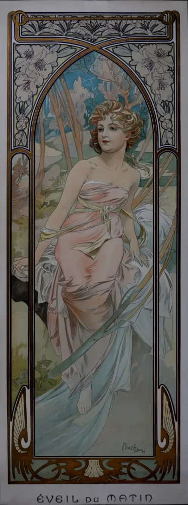 Lithografie Mucha - Times of the Day : Eveil du Matin, 1899