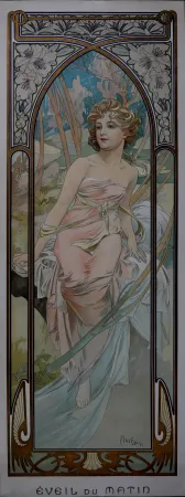 Lithografie Mucha - Times of the Day : Eveil du Matin, 1899