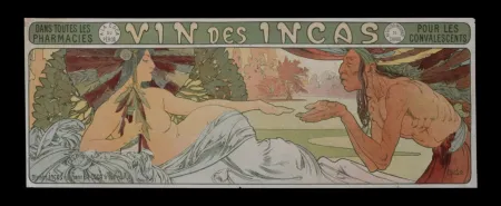 Lithografie Mucha - Vin des Incas