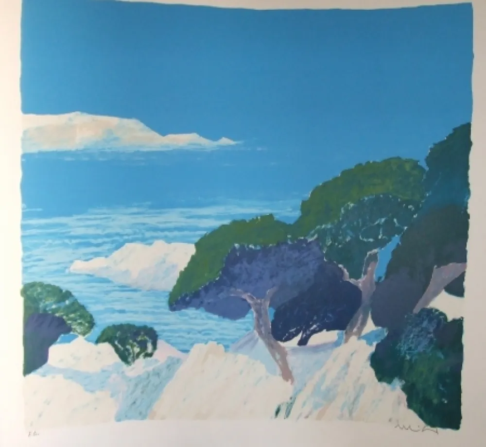 Lithografie Muhl - Les iles de Lerens.