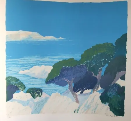 Lithografie Muhl - Les iles de Lerens.