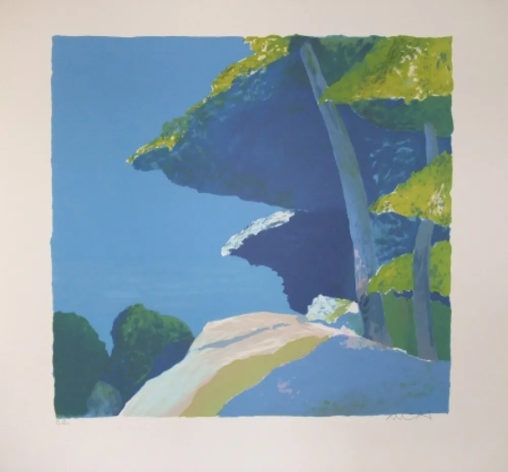 Lithografie Muhl - Les  pins.