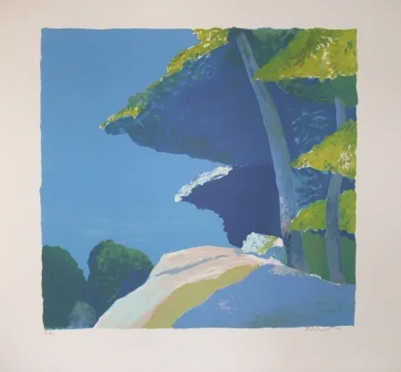 Lithografie Muhl - Les  pins.