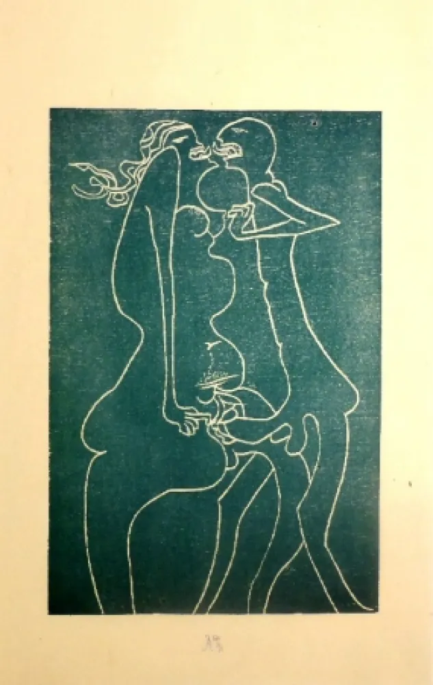 Houtsnede Müller - 13 Fois Elle et Moi