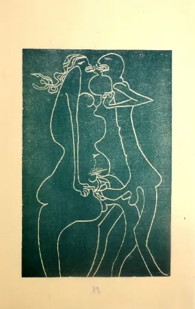 Houtsnede Müller - 13 Fois Elle et Moi