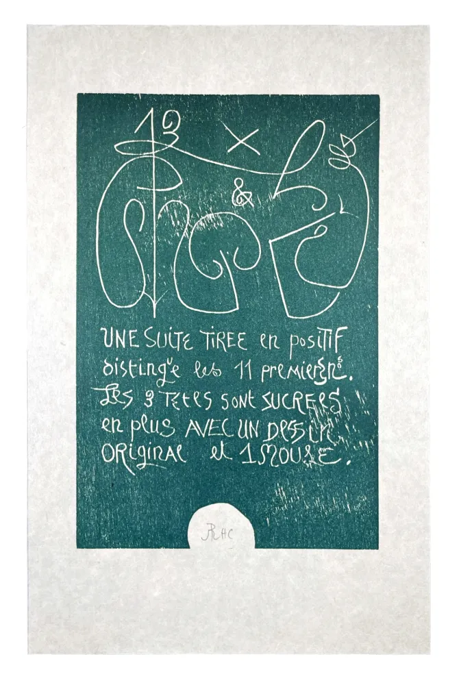 Houtsnede Müller - 13 FOIS ELLE ET MOI - COLOPHON I