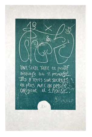 Houtsnede Müller - 13 FOIS ELLE ET MOI - COLOPHON I