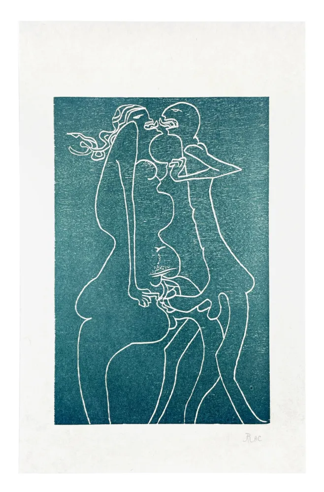 Houtsnede Müller - 13 FOIS ELLE ET MOI - FLAMMES