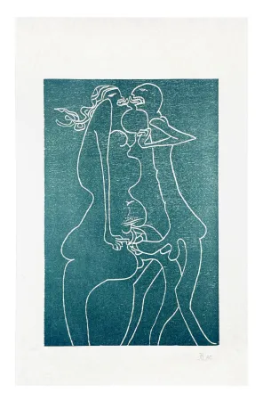 Houtsnede Müller - 13 FOIS ELLE ET MOI - FLAMMES