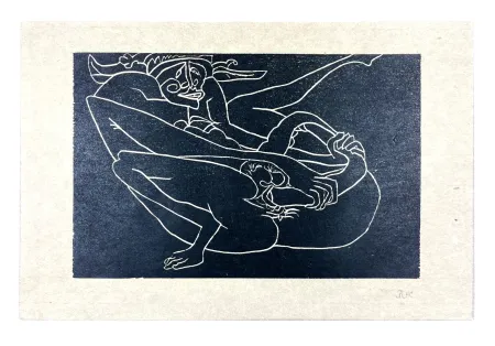 Houtsnede Müller - 13 FOIS ELLE ET MOI - PAZZO