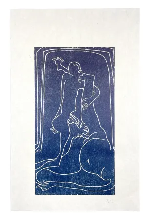 Houtsnede Müller - 13 FOIS ELLE ET MOI - TOMBE