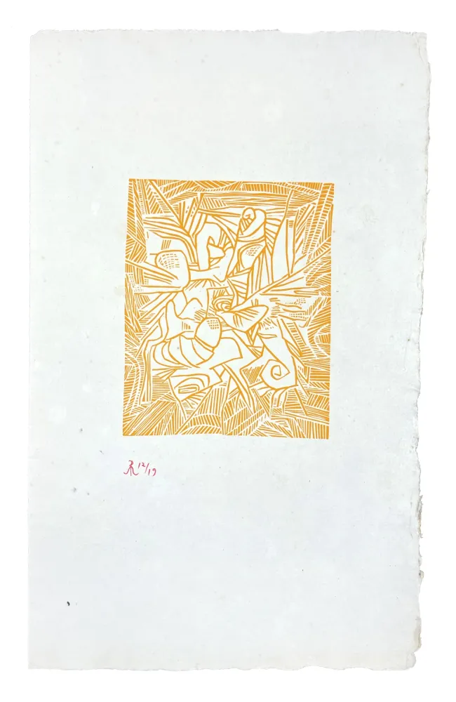 Houtsnede Müller - LES MORILLES (ESQUISSE XVIII)