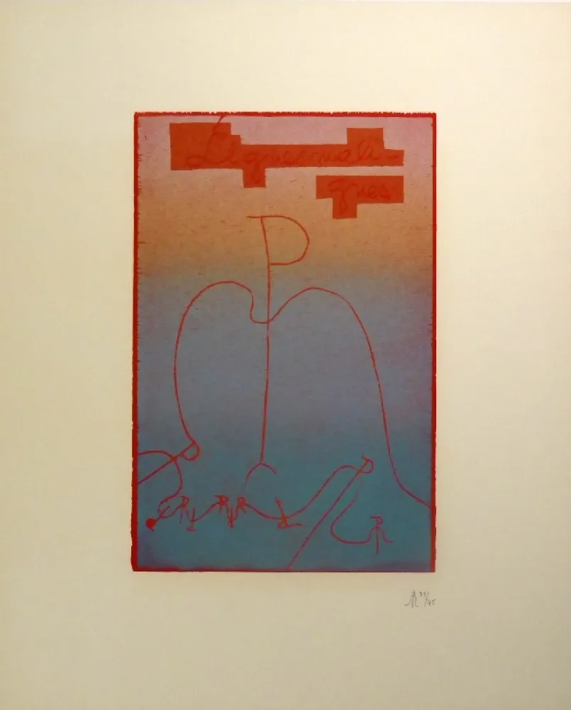 Houtsnede Müller - Lignes Malignes