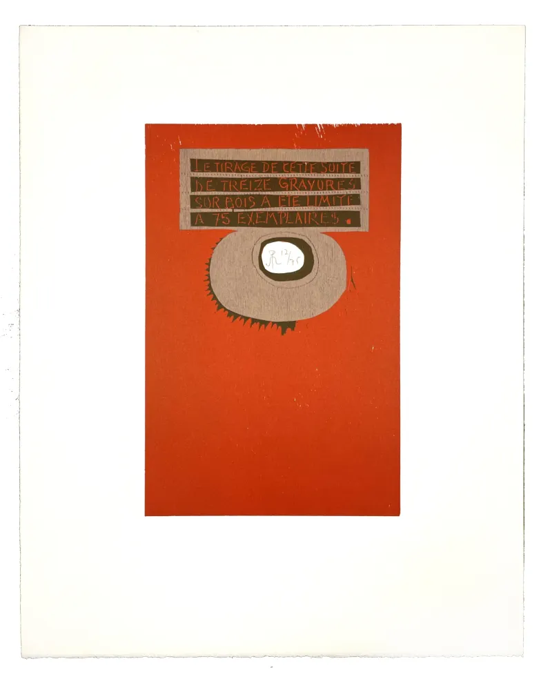 Houtsnede Müller - LIGNES MALIGNES - COLOPHON