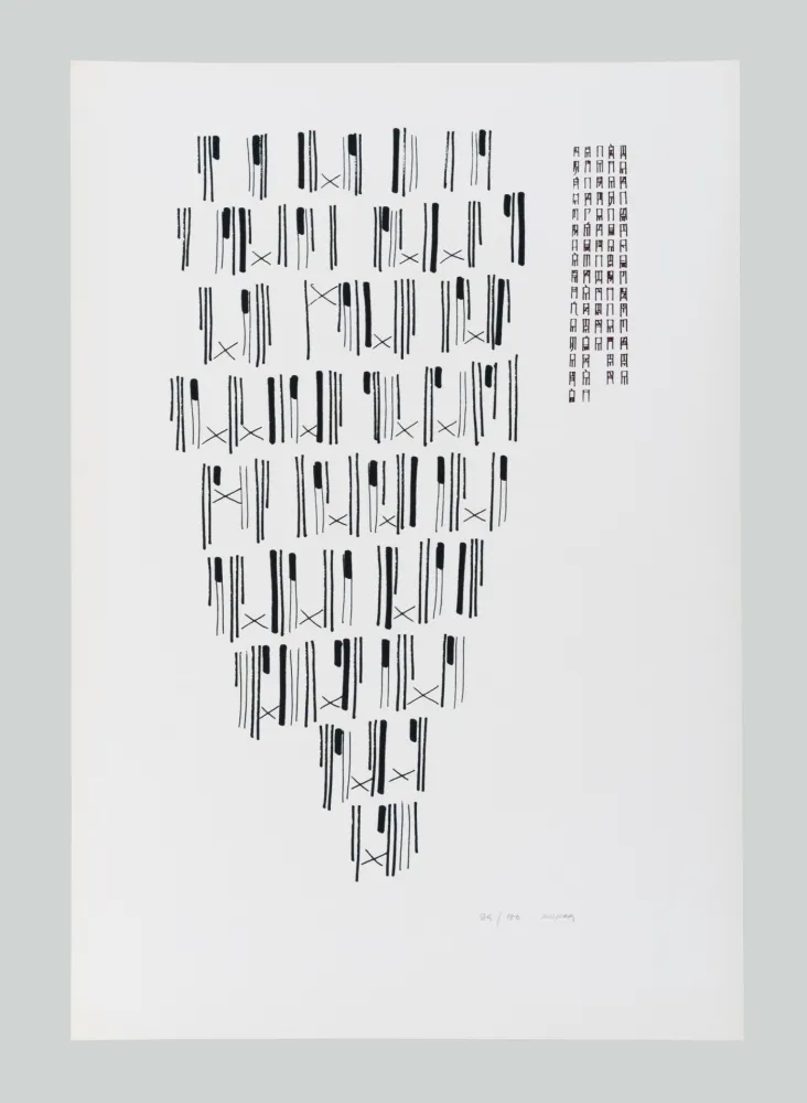 Zeefdruk Munari - Scritture illegibili di popoli sconosciuti