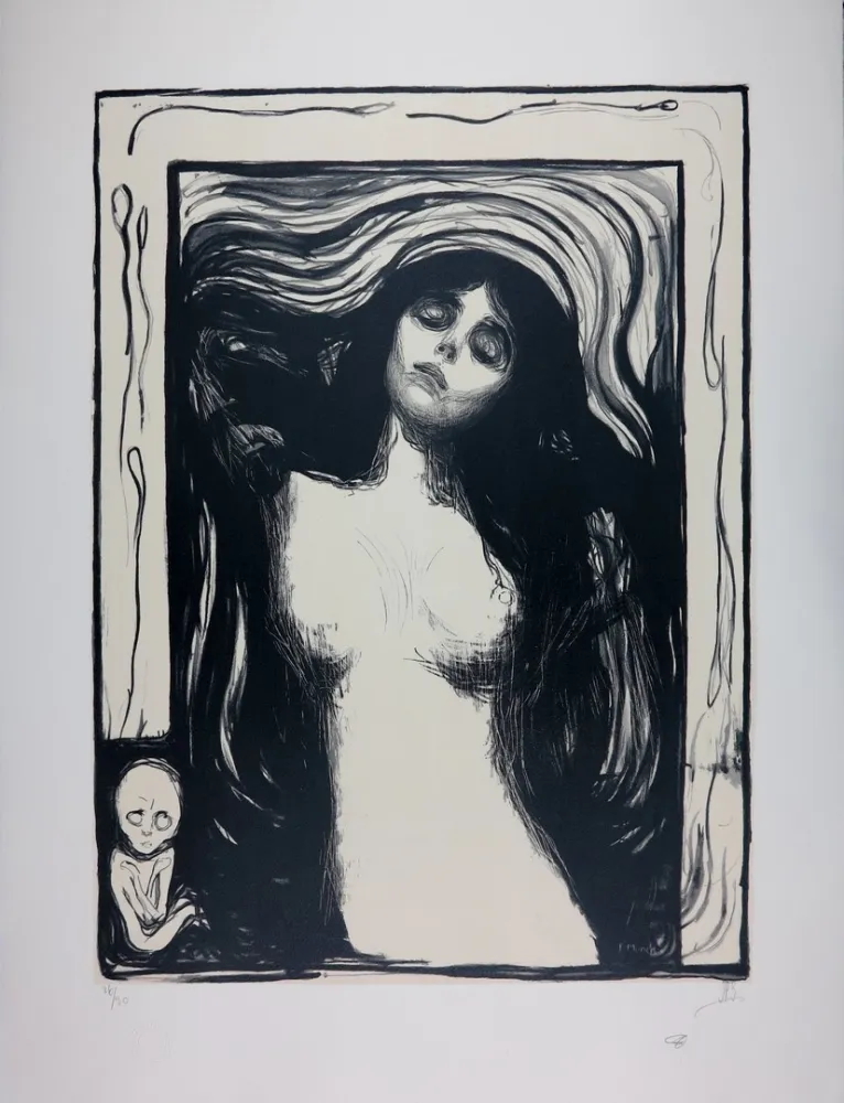 Lithografie Munch - LA MADONE / MADONNA - 1895