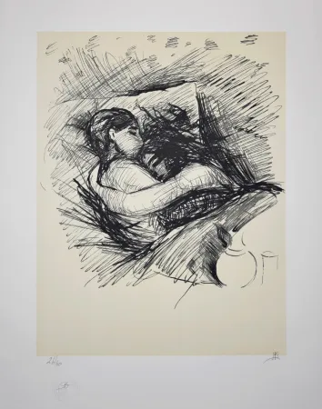 Lithografie Munch - Les Amoureux / Lovers - 1890