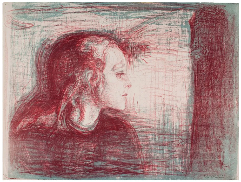 Lithografie Munch - The sick child (Second Version)