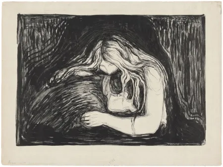 Lithografie Munch - Vampire II