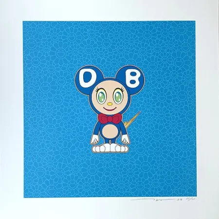 Lithografie Murakami - DOB 2020 Light Blue