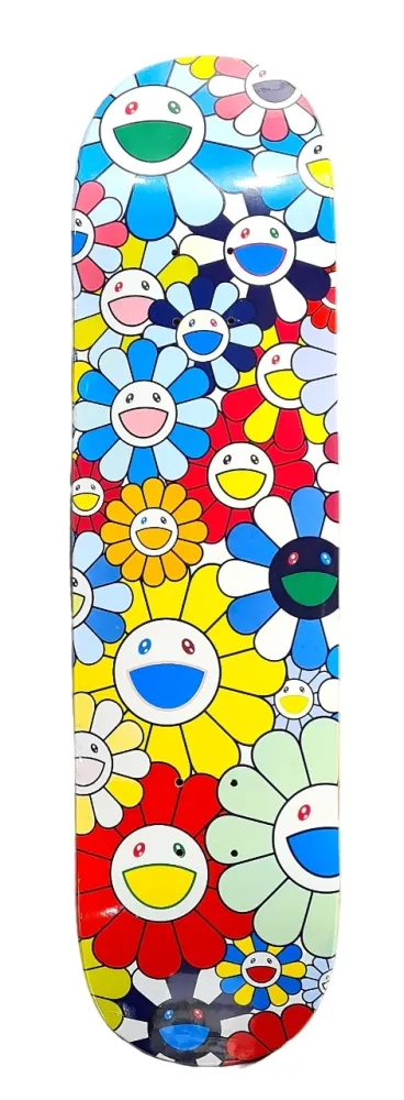 Zeefdruk Murakami - Flowers Skate Deck