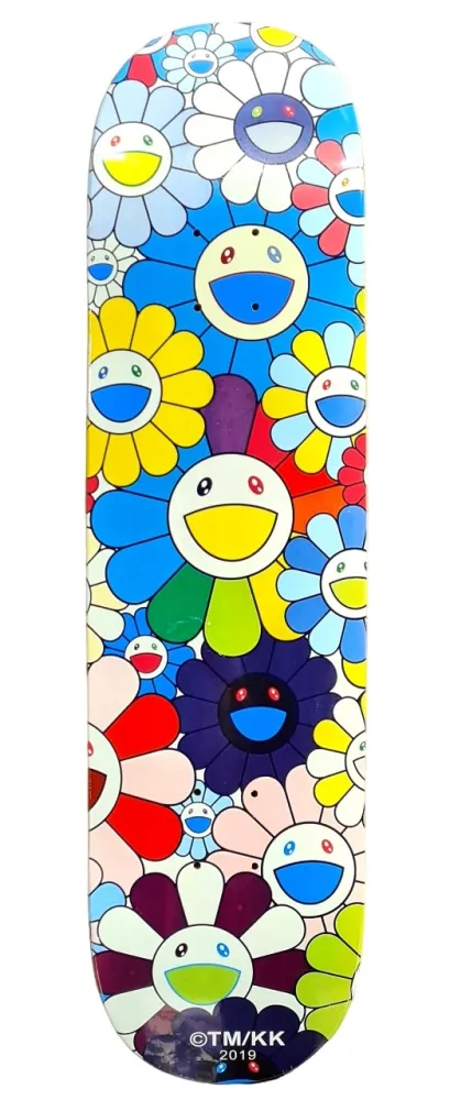 Zeefdruk Murakami - Flowers Skate Deck