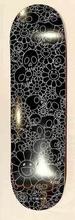 Zeefdruk Murakami - Flowers Skulls Skate Deck