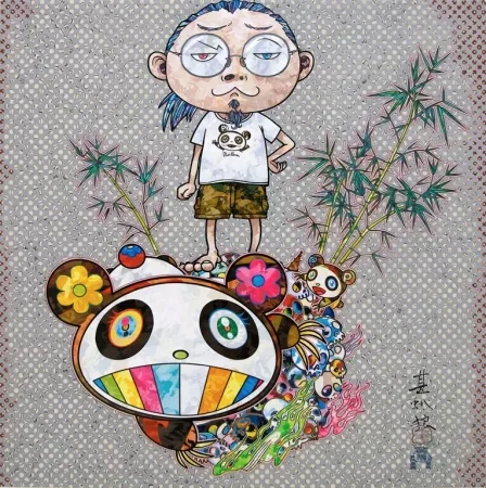 Zeefdruk Murakami - I Met A Panda Family