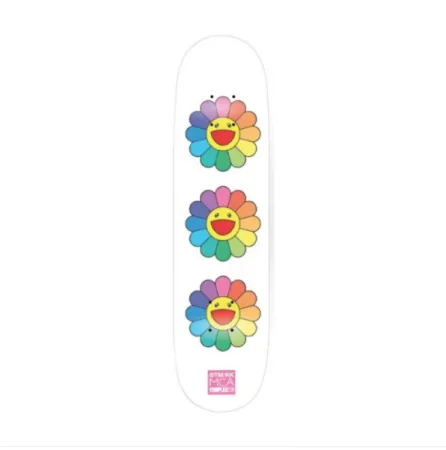 Geen Techniek Murakami - Rainbow Flower Skate Deck