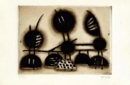 Ets En Aquatint Music - Fischkörbe in Chioggia 